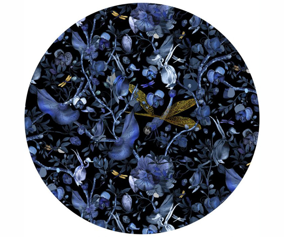 Moooi, Biophillia Blue Black Round Rug