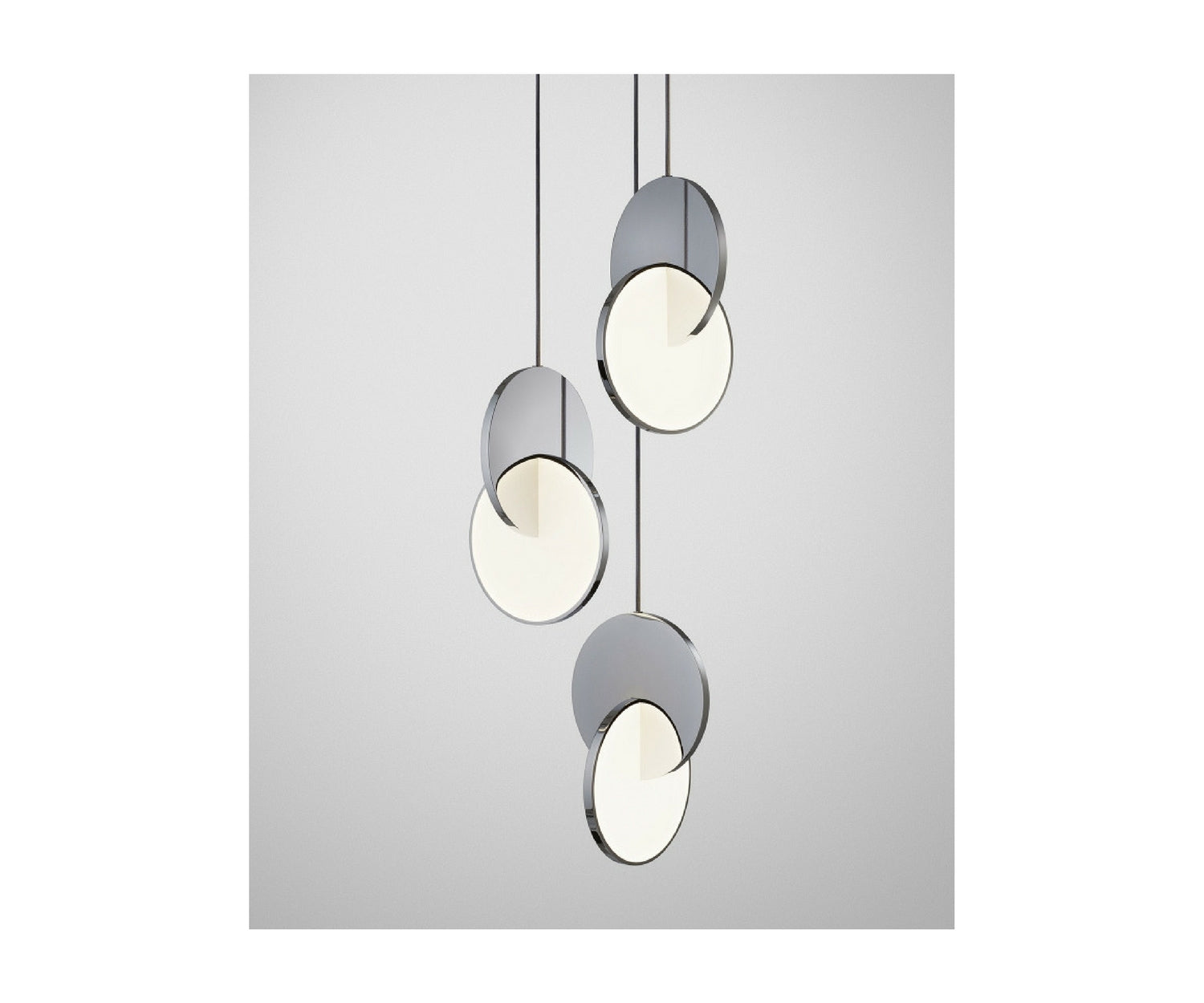 Lee Broom, Eclipse Chandelier 3 Piece Chrome