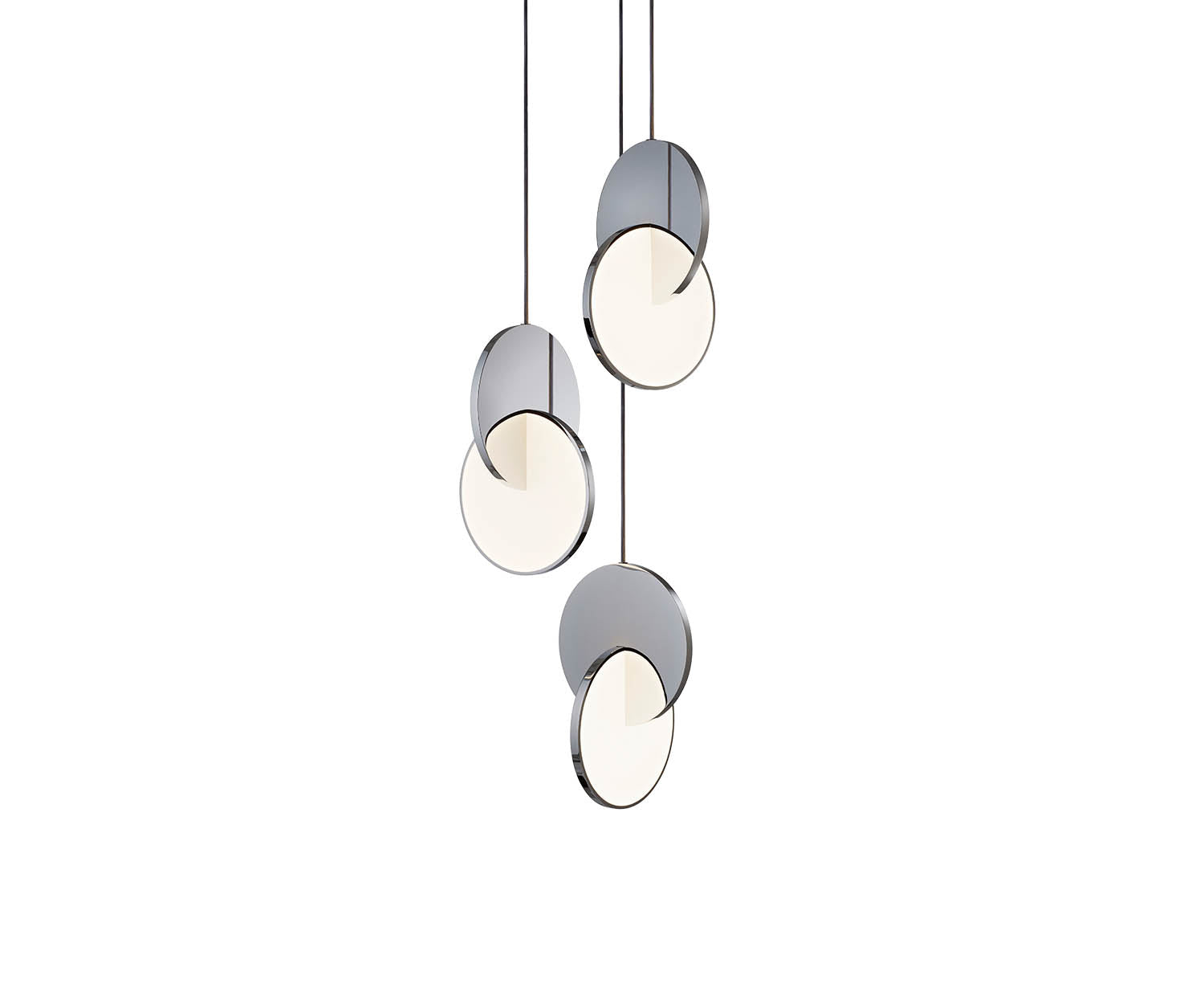 Lee Broom, Eclipse Chandelier 3 Piece Chrome