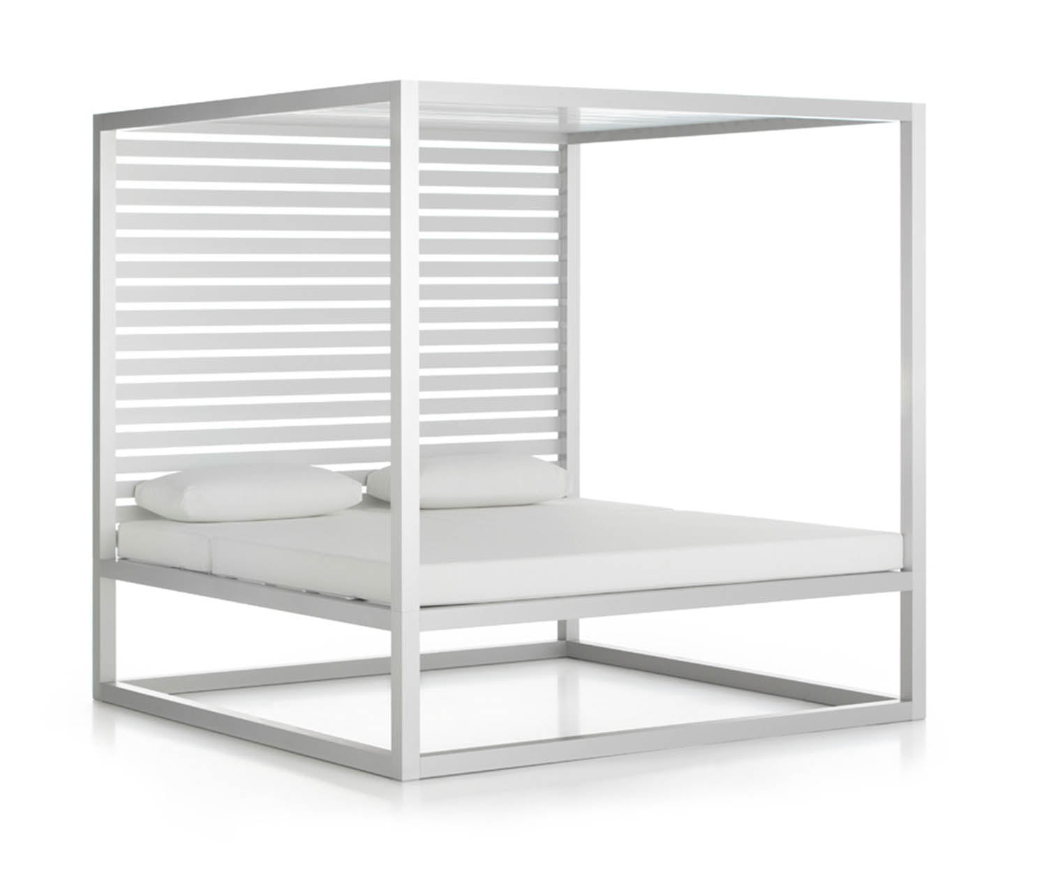 Gandia Blasco, Elevated Reclining Daybed with Aluminum Slats