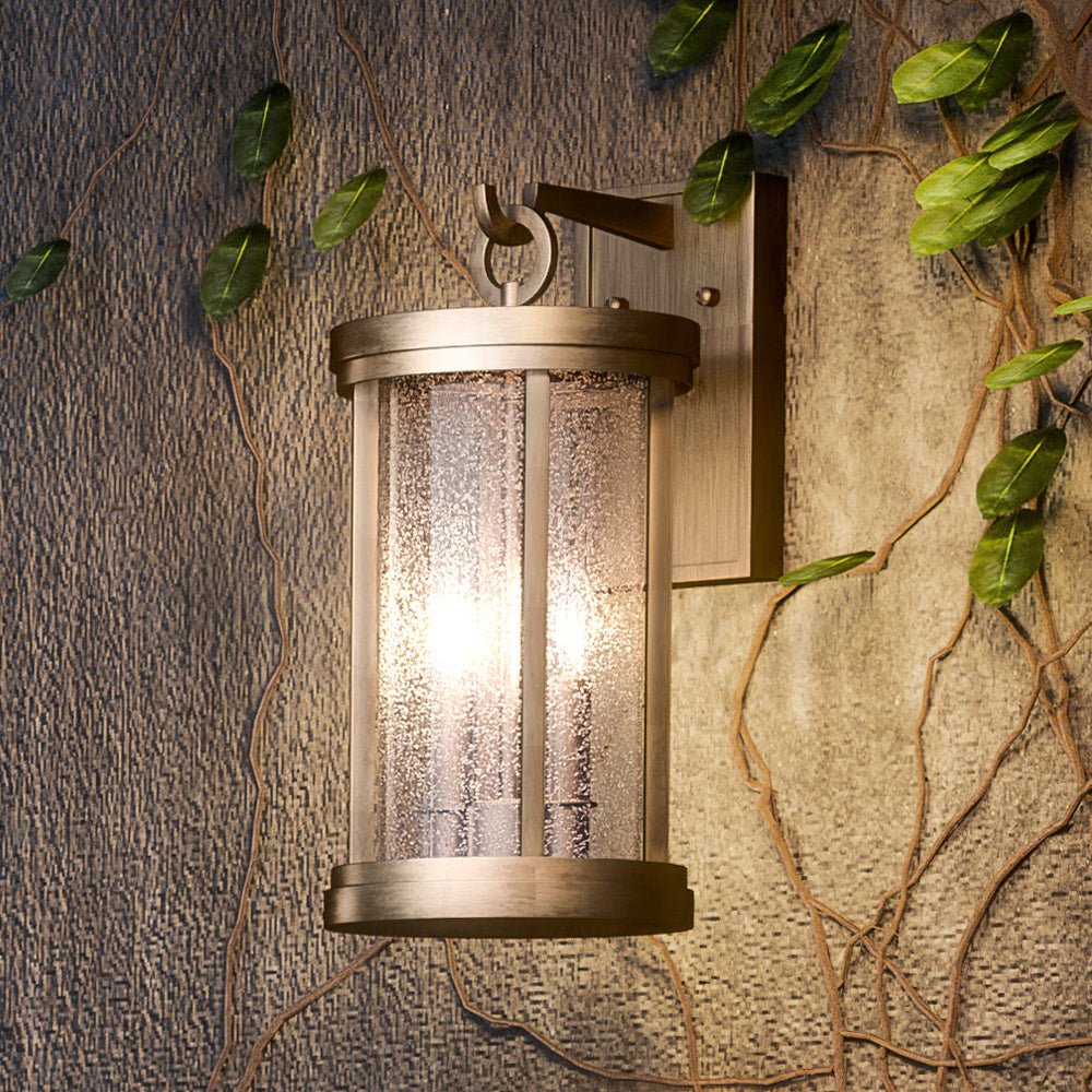 Urban Ambiance, UEX1046 Nautical Outdoor Wall Sconce 16''H x 8''W, Antique Brass Finish, Rockland Collection