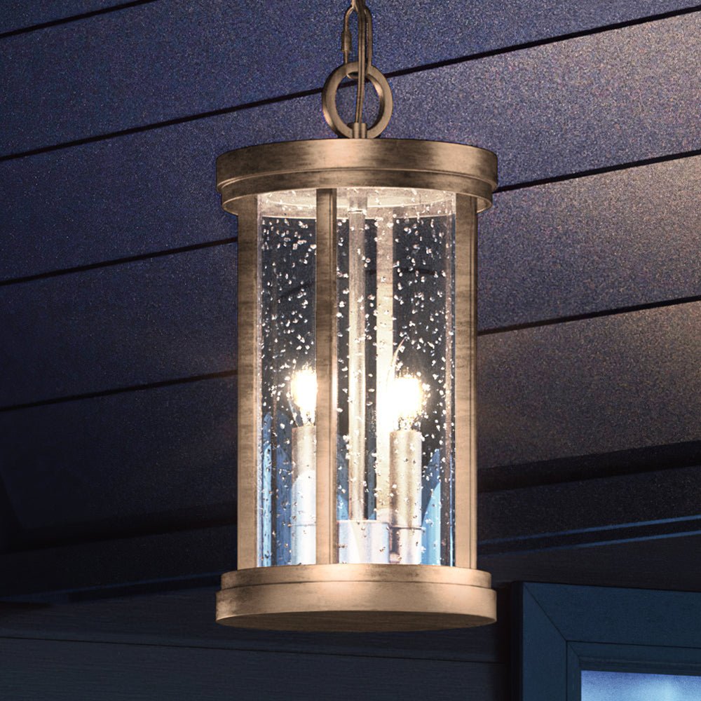 Urban Ambiance, UEX1048 Nautical Outdoor Pendant 15''H x 8''W, Antique Brass Finish, Rockland Collection