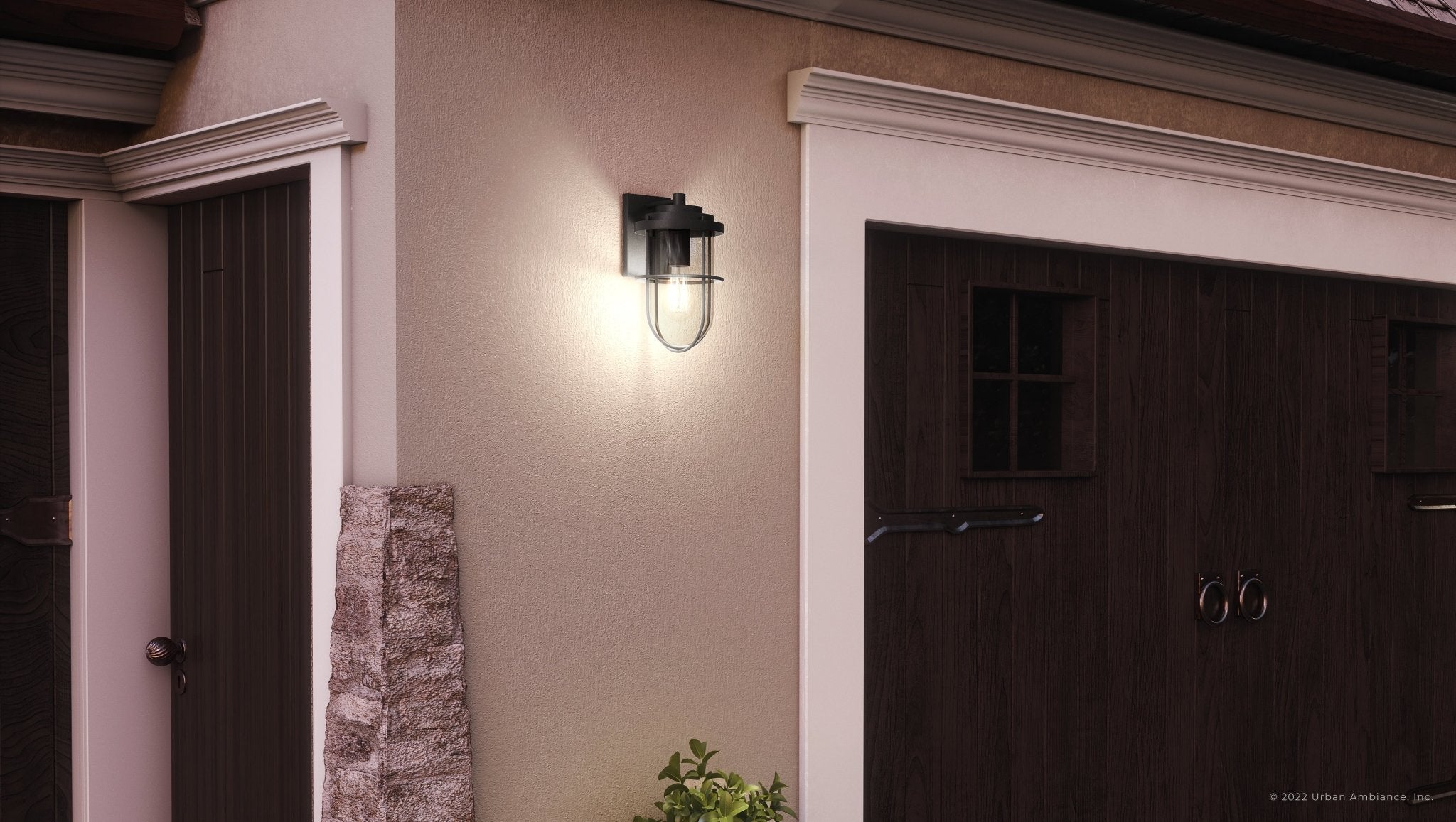 Urban Ambiance, UEX1065 Nautical Outdoor Wall Sconce 13''H x 7''W, Charcoal Finish, Malibu Collection