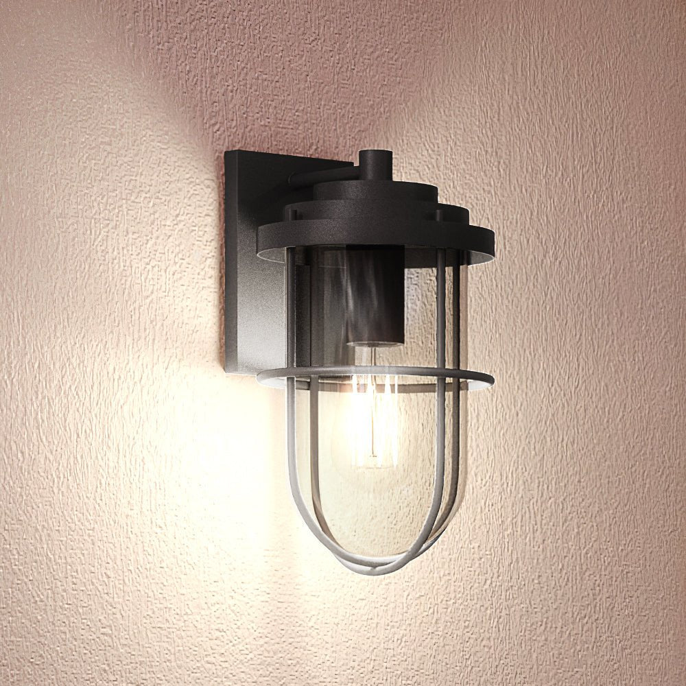 Urban Ambiance, UEX1065 Nautical Outdoor Wall Sconce 13''H x 7''W, Charcoal Finish, Malibu Collection