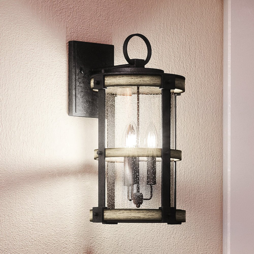 Urban Ambiance, UEX1102 Farmhouse Outdoor Wall Sconce 20''H x 10''W, Olde Iron Finish, Jackson Collection