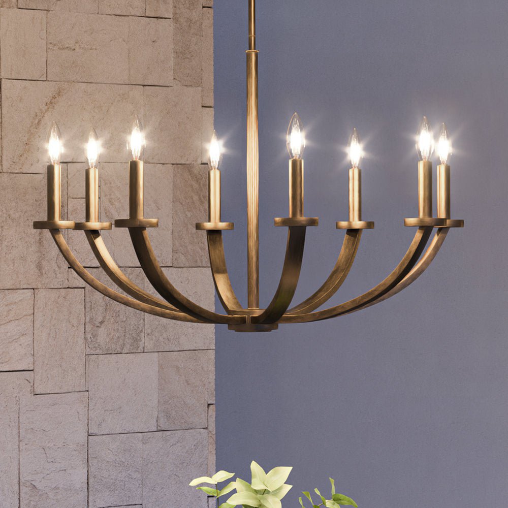 Urban Ambiance, UEX2010 New Traditional Chandelier 19''H x 30''W, Native Brass Finish, Montpelier Collection