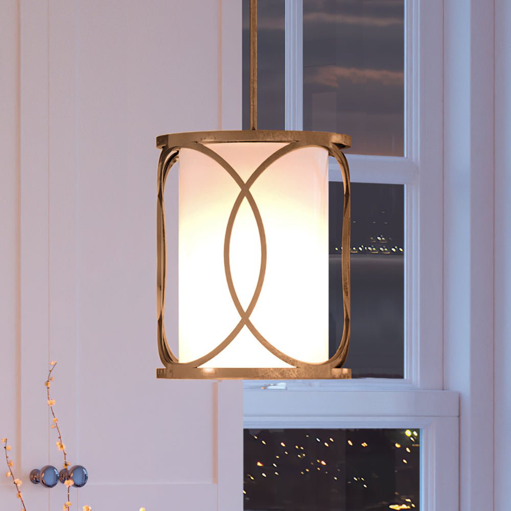 Urban Ambiance, UEX2034 Cosmopolitan Pendant 10''H x 10''W, Matte Gold Finish, Corvallis Collection