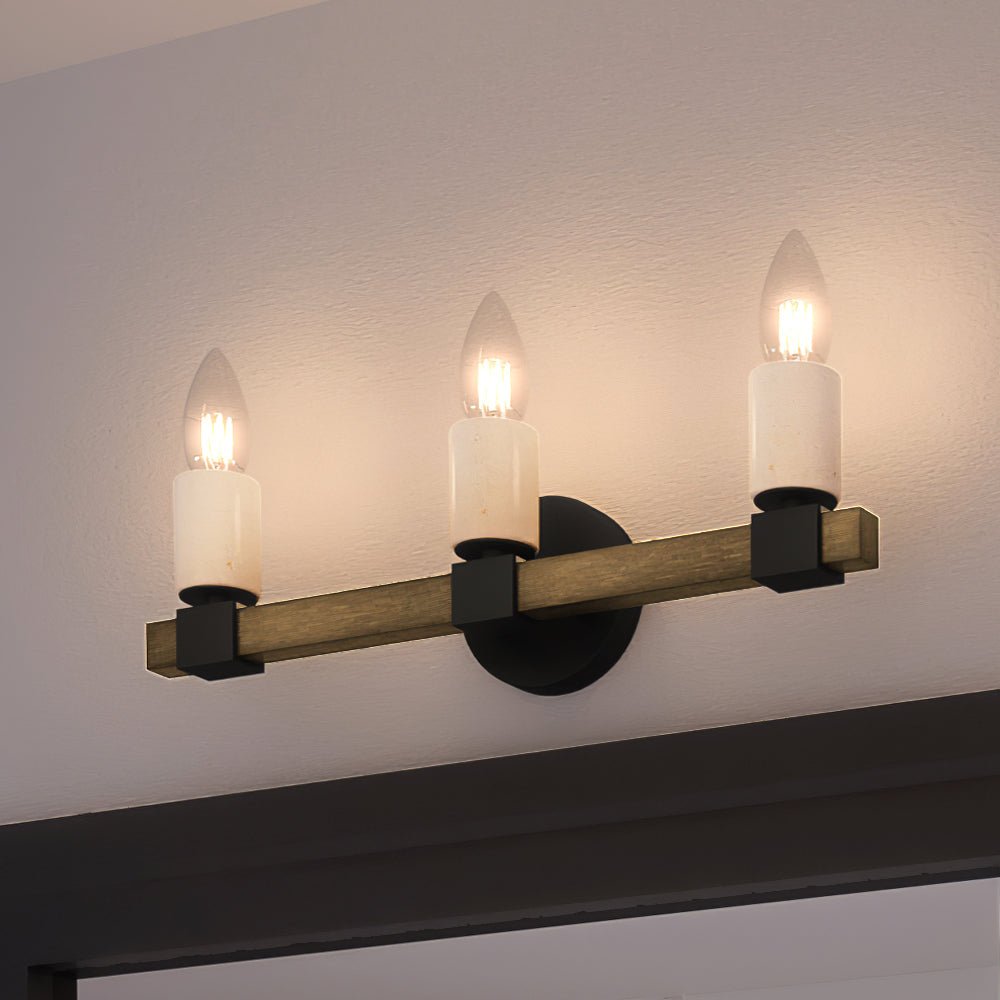 Urban Ambiance, UEX2057 Modern Farmhouse Bath Light 6''H x 21''W, Matte Black Finish, Greenville Collection