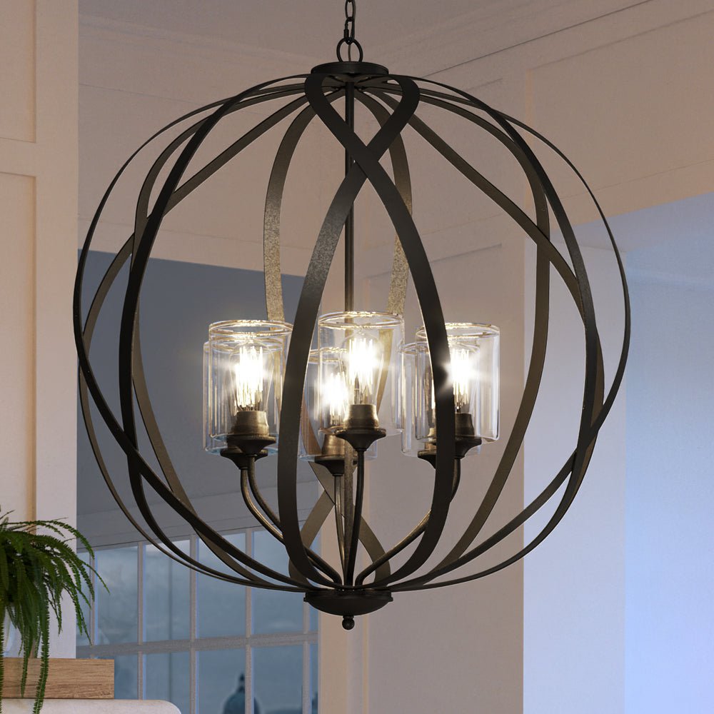 Urban Ambiance, UEX2062 Tuscan Chandelier 36''H x 32''W, Dark Bronze Finish, Hamilton Collection