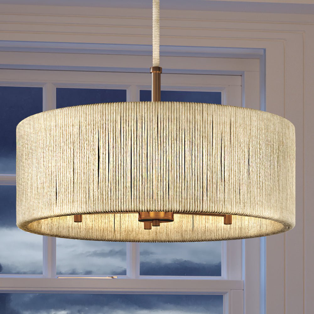 Urban Ambiance, UEX2084 Bohemian Chandelier 9''H x 24''W, Satin Brass Finish, Rutherford Collection