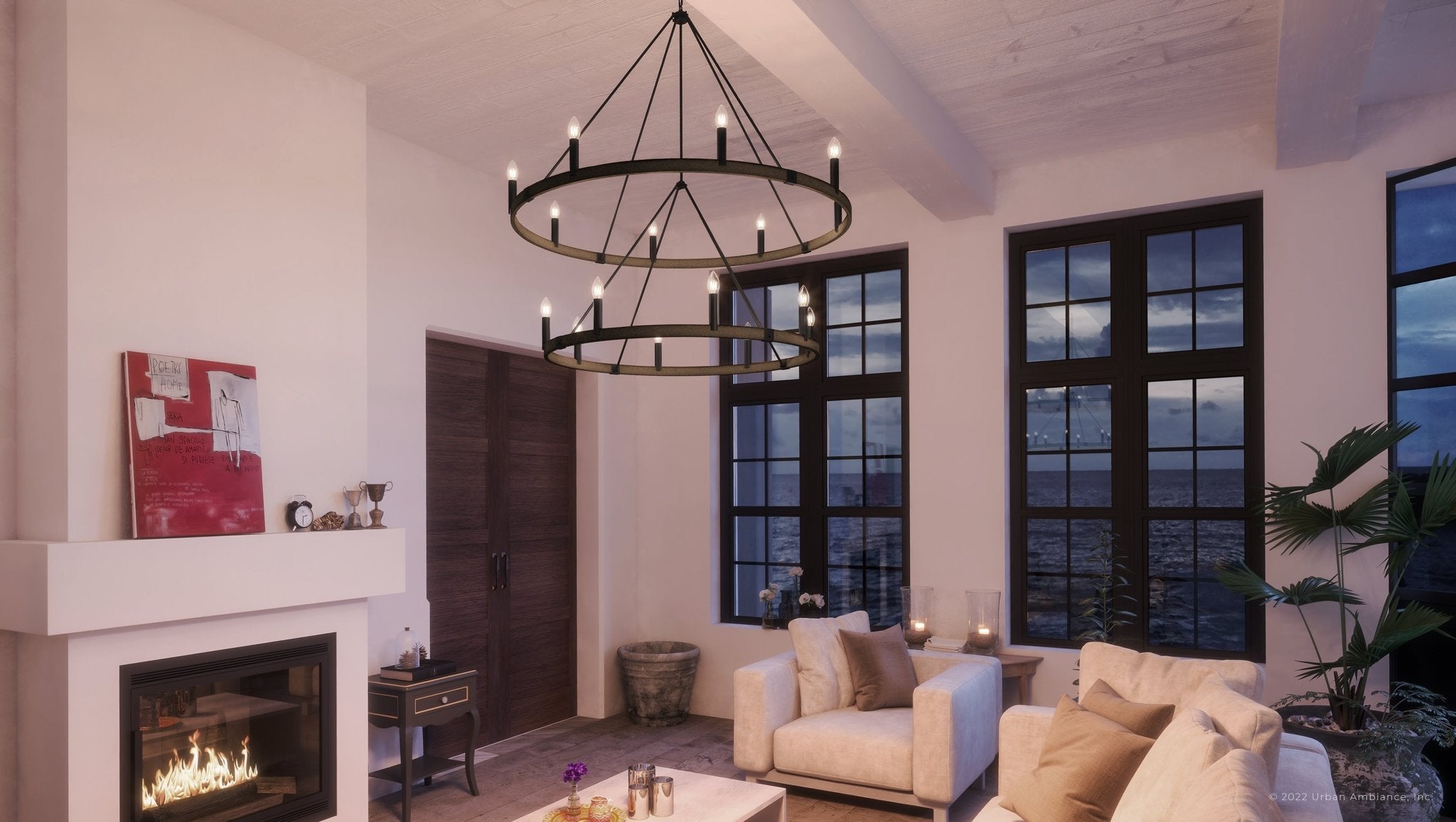 Urban Ambiance, UEX2112 New Traditional Chandelier 65''H x 56''W, Oil Rubbed Bronze Finish, Artesia Collection