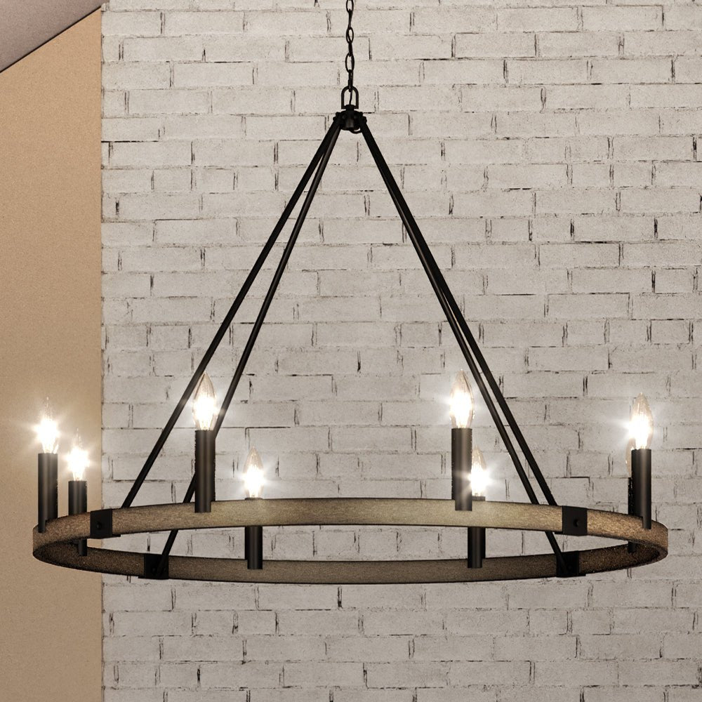 Urban Ambiance, UEX2115 New Traditional Chandelier 30''H x 36''W, Oil Rubbed Bronze Finish, Artesia Collection