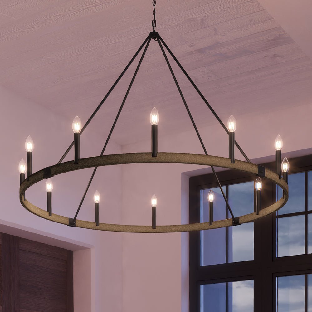 Urban Ambiance, UEX2116 New Traditional Chandelier 40''H x 50''W, Oil Rubbed Bronze Finish, Artesia Collection