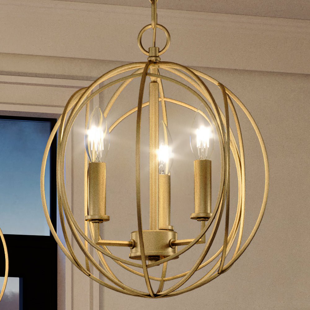 Urban Ambiance, UEX2230 Cosmopolitan Chandelier 16''H x 14''W, Warm Silver Finish, Whitman Collection