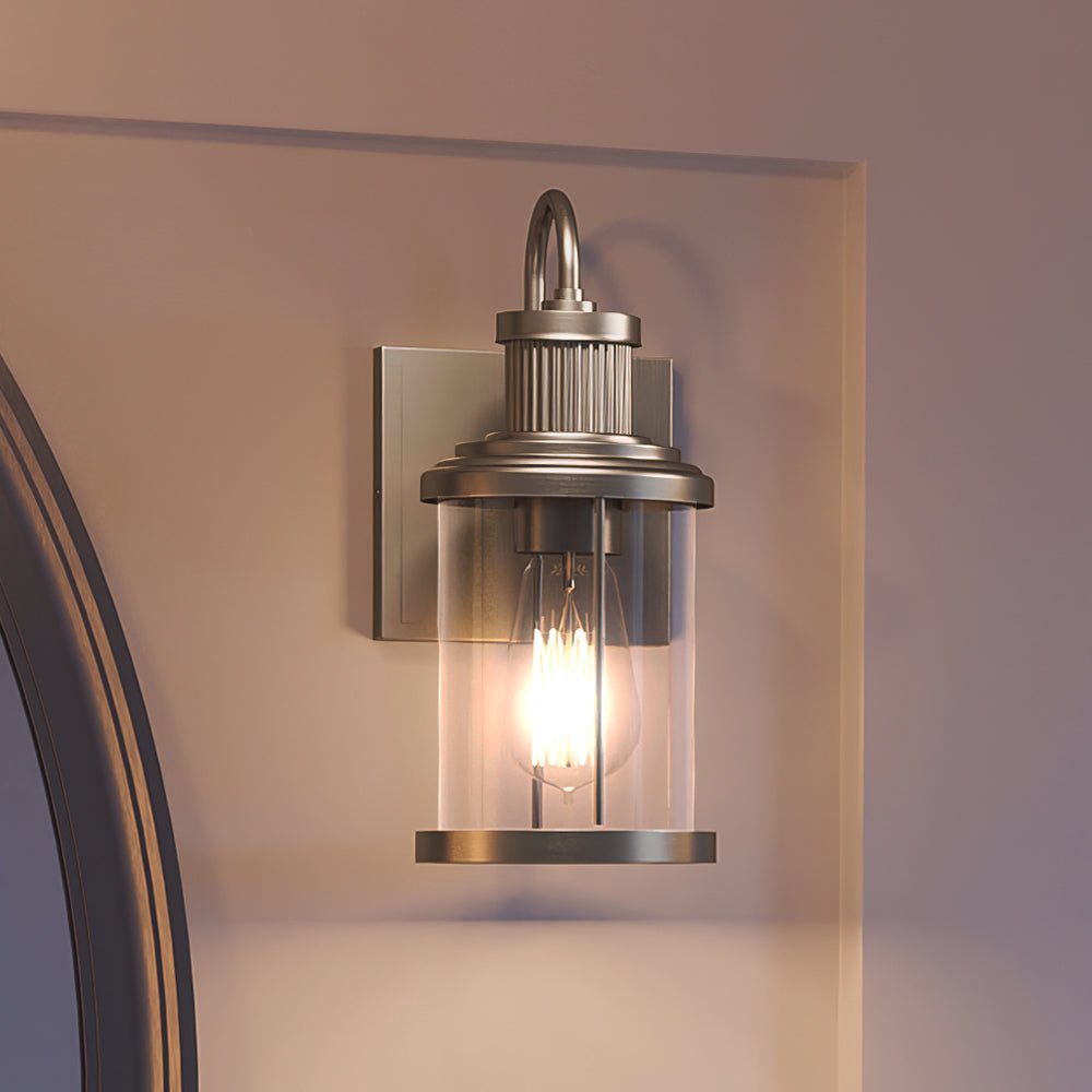 Urban Ambiance, UEX2590 Americana Wall Sconce 12''H x 5''W, Satin Nickel Finish, Torrington Collection