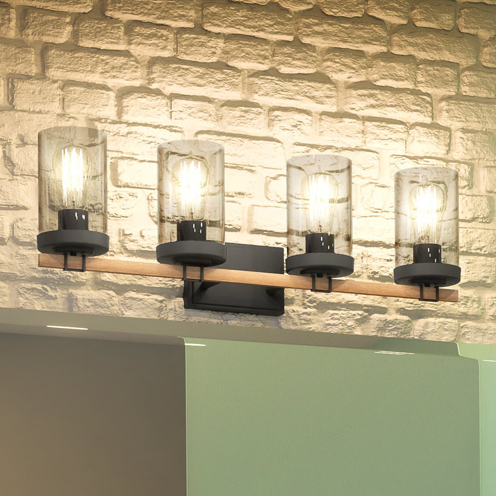 Urban Ambiance, UEX2607 Urban Loft Bath Light 9''H x 28''W, Charcoal Finish, Hampton Collection