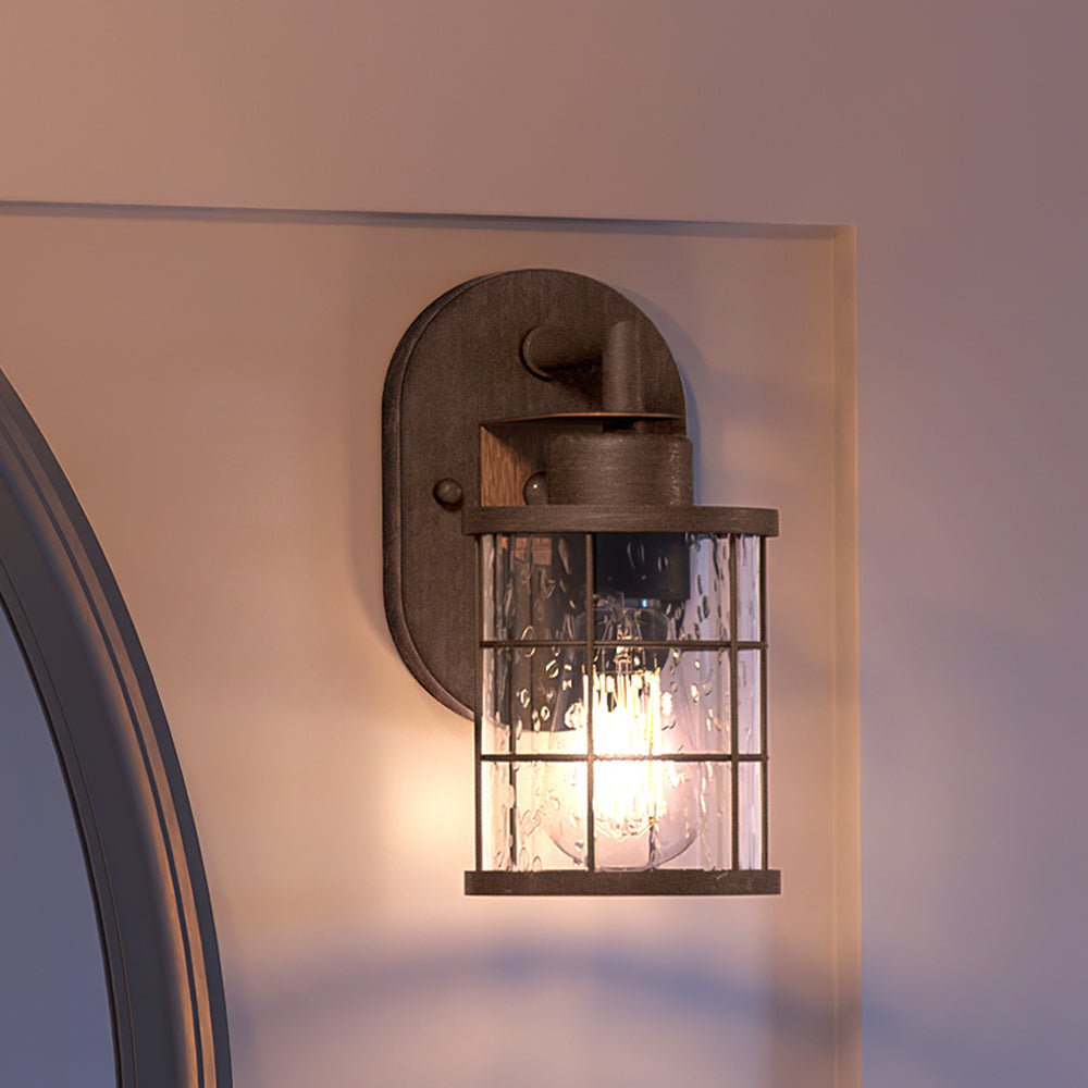 Urban Ambiance, UEX2650 Utilitarian Wall Sconce 11''H x 5''W, Warm Coffee Finish, Jeannette Collection