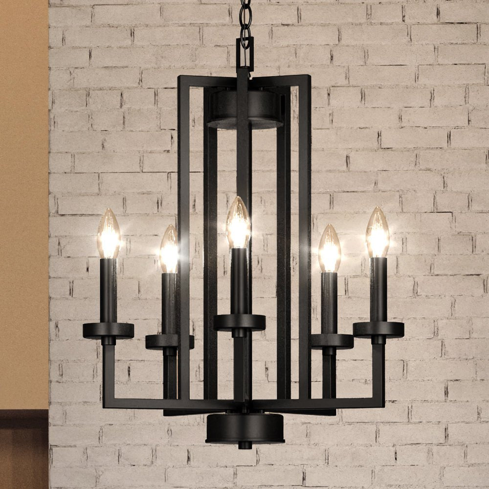 Urban Ambiance, UEX2680 Tudor Chandelier 22''H x 20''W, Oil Rubbed Bronze Finish, Marion Collection