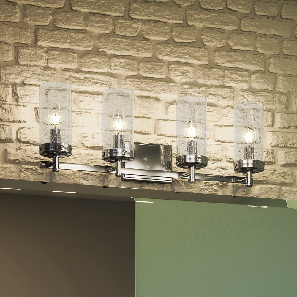 Urban Ambiance, UEX2743 Transitional Bath Light 9''H x 29''W, Polished Chrome Finish, Alexandria Collection