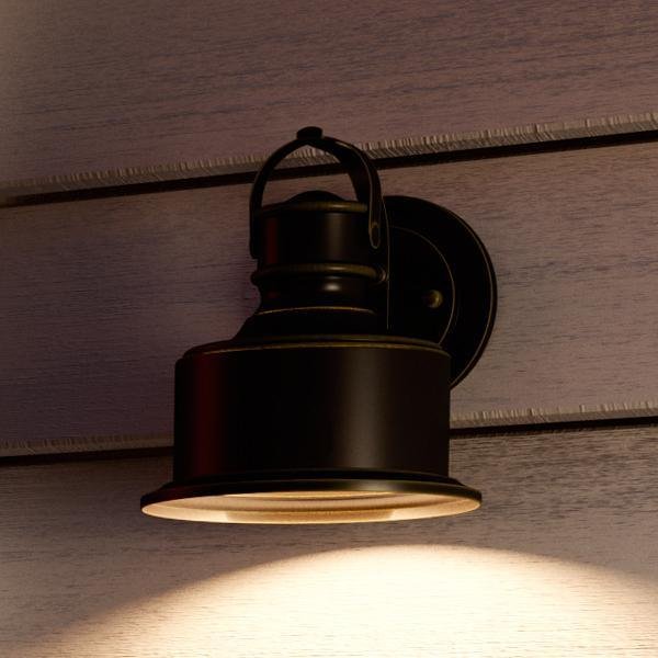 Urban Ambiance, UHP1040 Industrial Chic Outdoor Wall Light, 10"H x 8-1/2"W, Olde Bronze Finish, Reno Collection