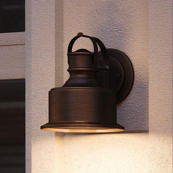 Urban Ambiance, UHP1042 Industrial Chic Outdoor Wall Light, 11-1/2"H x 11"W, Olde Bronze Finish, Reno Collection