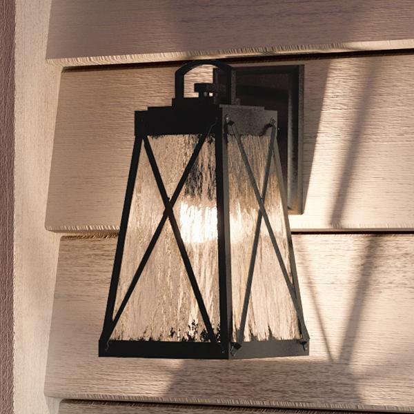 Urban Ambiance, UHP1051 English Tudor Outdoor Wall Light, 11-1/2"H x 6"W, Midnight Black Finish, Saint Paul Collection