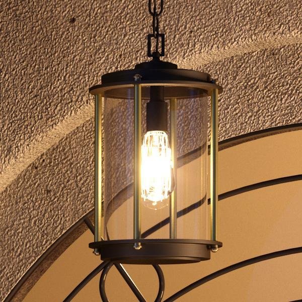 Urban Ambiance, UHP1092 Vintage Outdoor Pendant, 15-7/8"H x 9-3/4"W, Architectural Bronze, Durham Collection