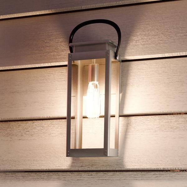 Urban Ambiance, UHP1130 Modern Farmhouse Outdoor Wall Light, 15-7/8"H x 6-1/2"W, Stainless Steel Finish, Darwin Collection