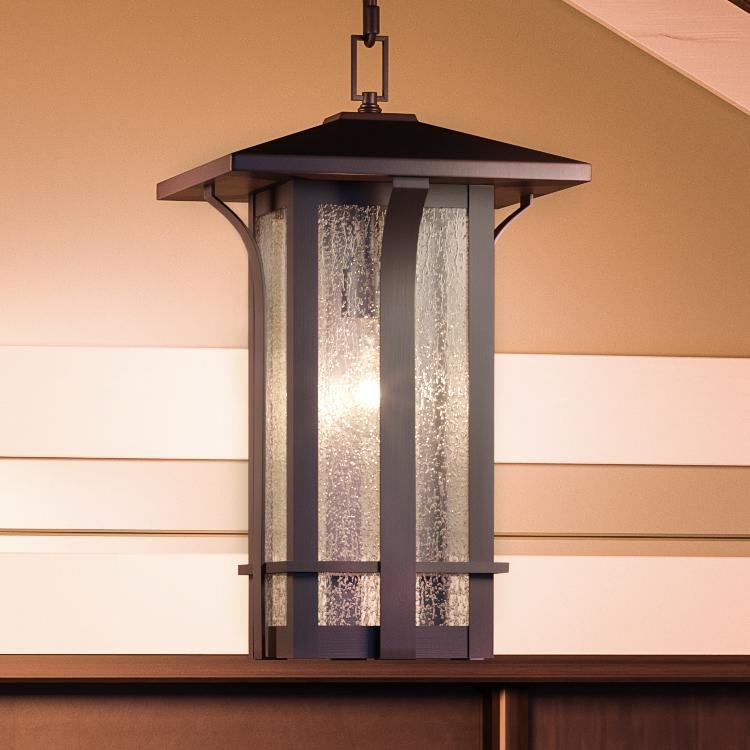 Urban Ambiance, UHP1151 Craftsman Outdoor Pendant Light, 19-5/8" x 11", Olde Bronze Finish, Essen Collection