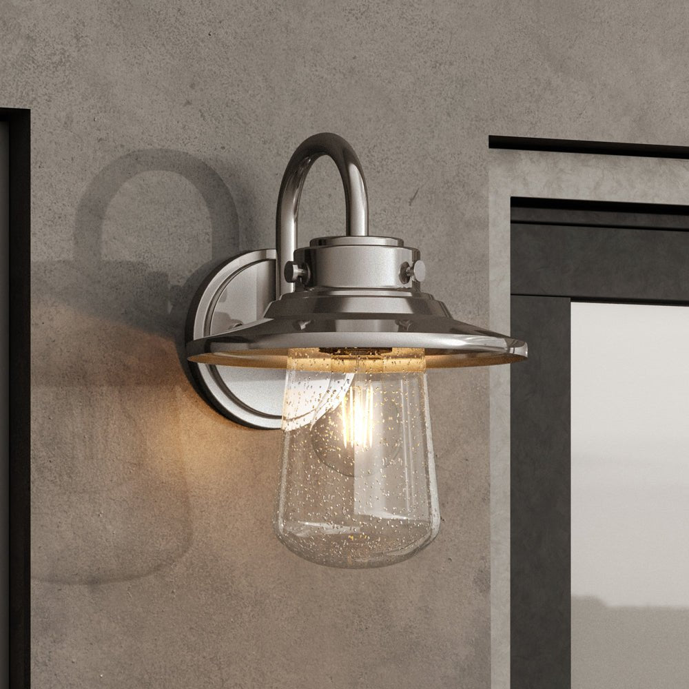 Urban Ambiance, UHP1323 Coastal Outdoor Wall Sconce 11''H x 9''W, Stainless Steel Finish, Santa-Ana Collection