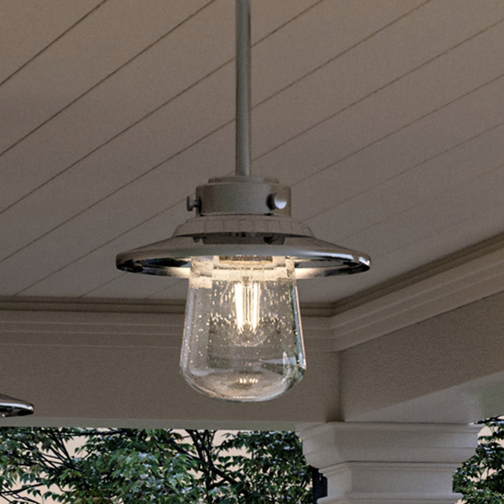 Urban Ambiance, UHP1324 Coastal Outdoor Pendant 8''H x 9''W, Stainless Steel Finish, Santa-Ana Collection