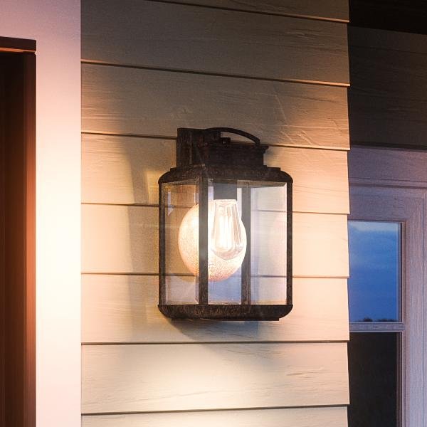 Urban Ambiance, UQL1020 Tuscan Outdoor Wall Light, 11.75"H x 6.5"W, Royal Bronze Finish, Casablanca Collection